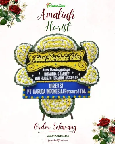 Papan Bunga Duka di Ario Kemuning